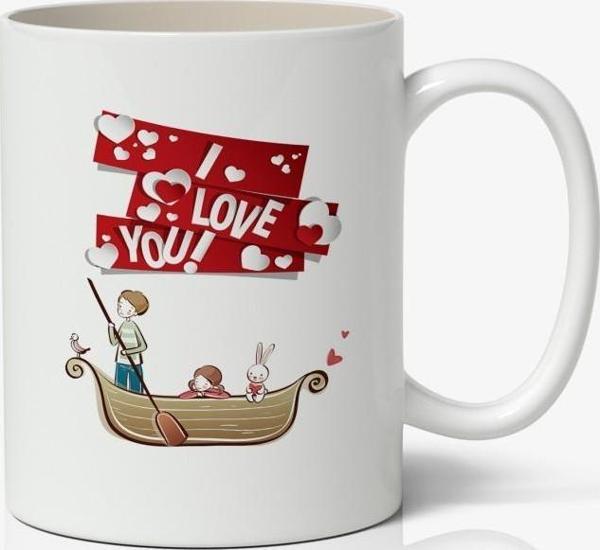 I Love You Baskılı Kahve Kupa Bardak Mod2 - Image 1