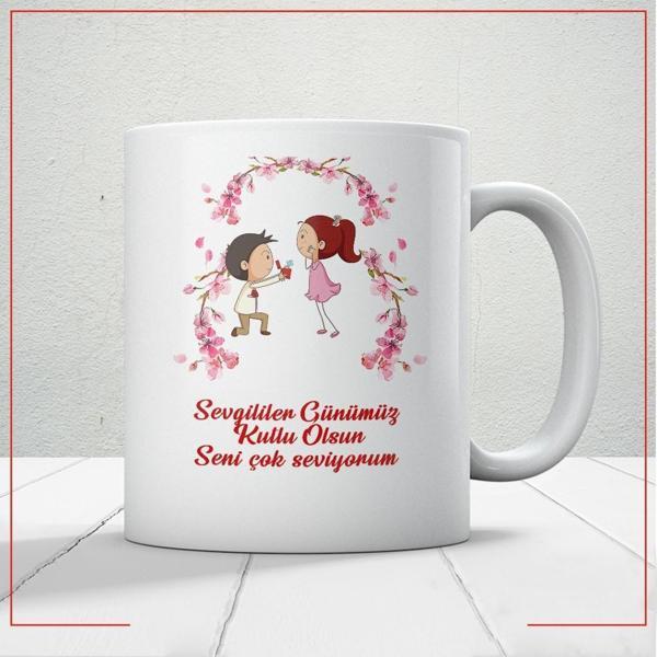 Sevgililer Günümüz Kutlu Olsun Baskılı Kupa Bardak Mod9 - Image 1