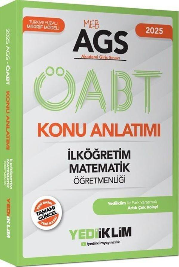 2025 MEB AGS ÖABT İlköğretim Matematik Öğretmenliği Konu Anlatımı Yediiklim Yayınları - Yediiklim Yayınları - Image 1