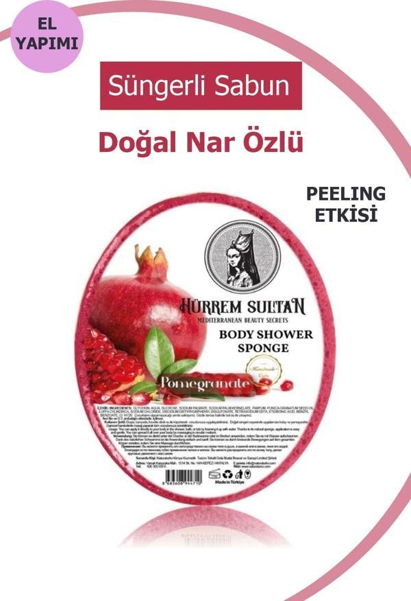 Hürrem Sultan Doğal Nar Özlü Süngerli Sabun 130 Gr - Image 1