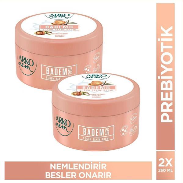 Arko Nem Yoğun Bakım Kremi Badem Sütü 2x250 Ml - Image 1