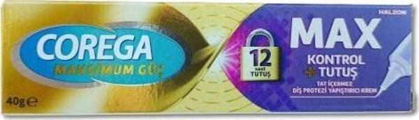 Corega Maksimum Kontrol + Tutuş Yapıştırıcı Krem 40 Gr - Image 1