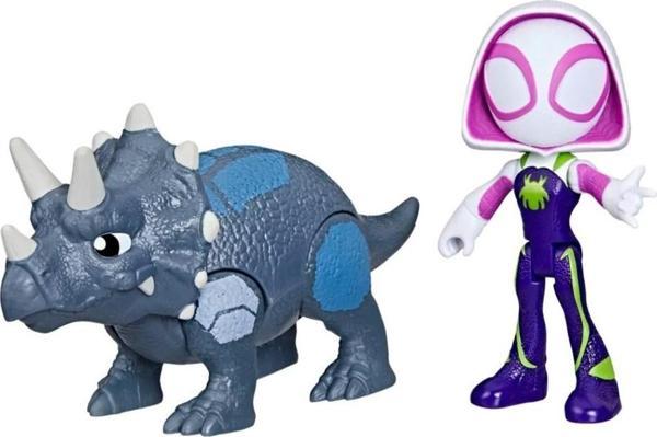 Spidey and His Amazing Friends Dino Webs Figürler Ghots-Spider & Rhino Dino - Image 1