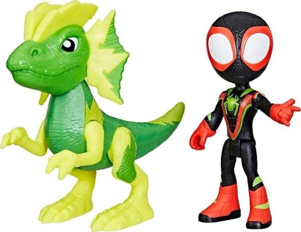 Spidey and His Amazing Friends Dino Webs Figürler Miles ''Spin'' Morales & Marvels Electrosaurus - Image 1