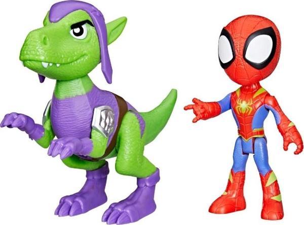 Spidey and His Amazing Friends Dino Webs Figürler Spidey & Goblin Raptor - Image 1