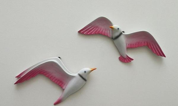 Dekoratif İkili Martı Çifti Duvar Süsü Kuş Ev Dekoru - Image 1