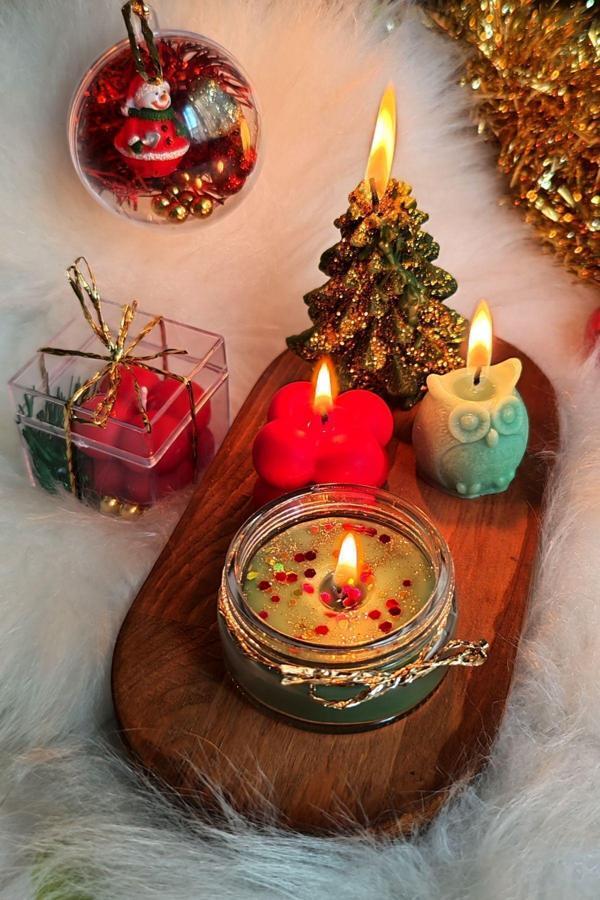 Nil Mum 4 Parça Hediyelik Yeni Yıl ( Noel ) Seti - Image 1