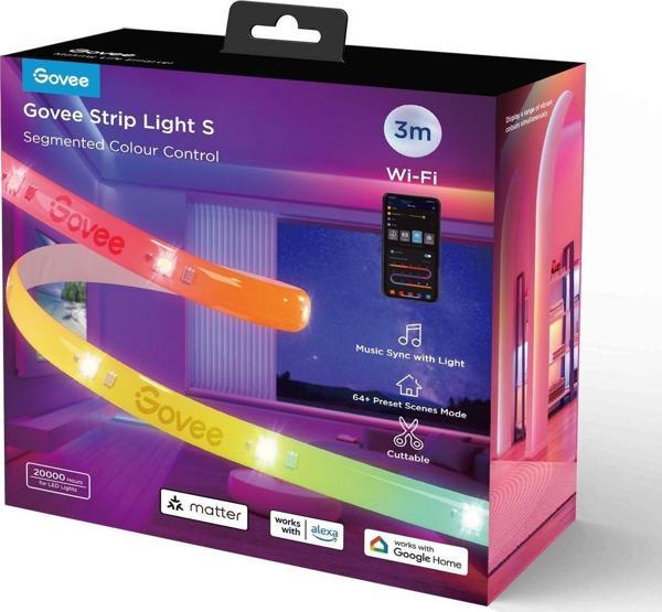Govee RGBICW WiFi+BT Kaplamalı LED Şerit Matter Destekli(3M) - Image 1