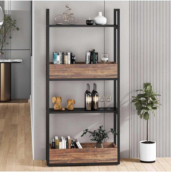 Zizuva Tasarım 4 Raflı Dekoratif Kitaplık Modeli - Image 1