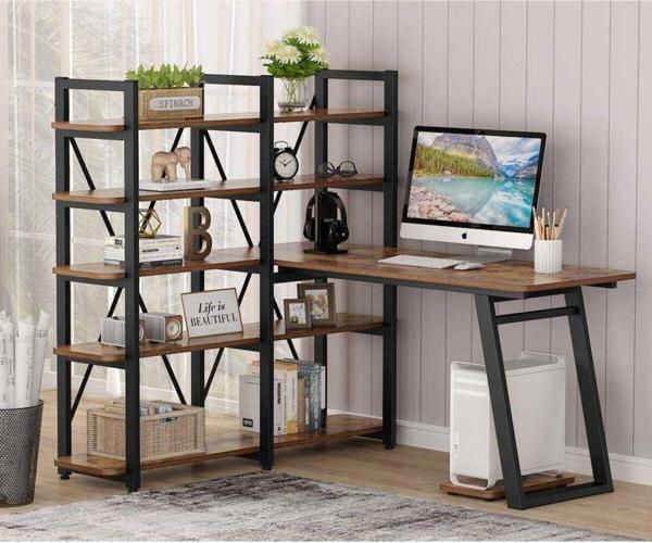 Zizuva Tasarım Kitaplıklı Çalışma Masası Modeli - Image 1