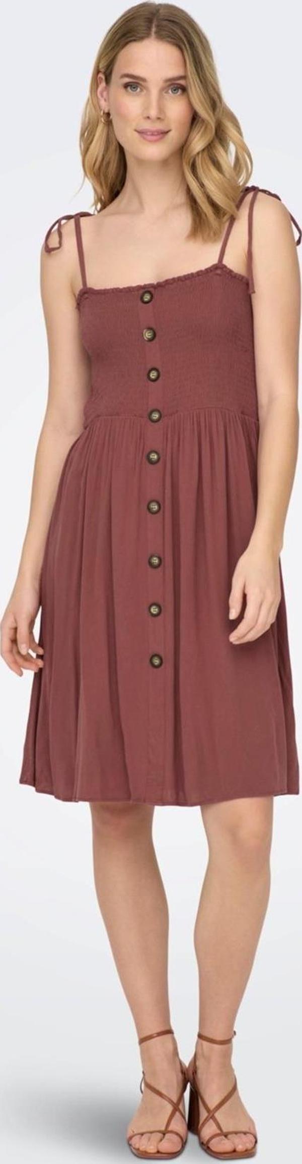 ONLY ONLANNIKA S/L SMOCK DRESS WVN NOOS kiremit - Image 1