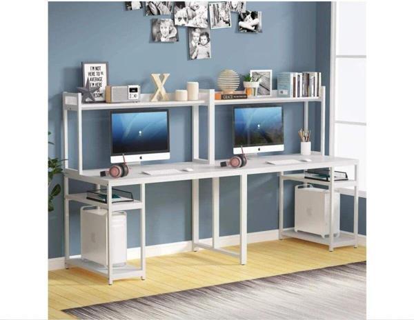 Zizuva Tasarım Iki Kişilik Raflı Ergonomik Çalışma Masası - Image 1