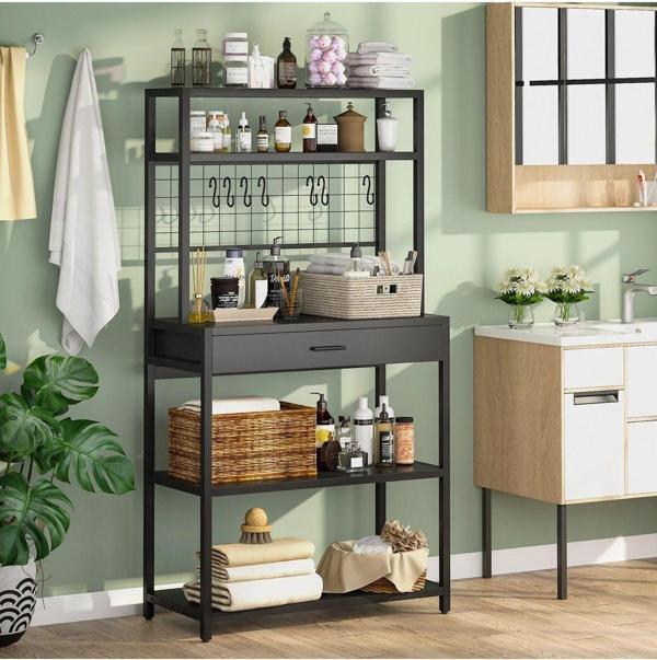 Zizuva Tasarım Çok Amaçlı Siyah Mutfak Banyo Dolabı Modeli - Image 1