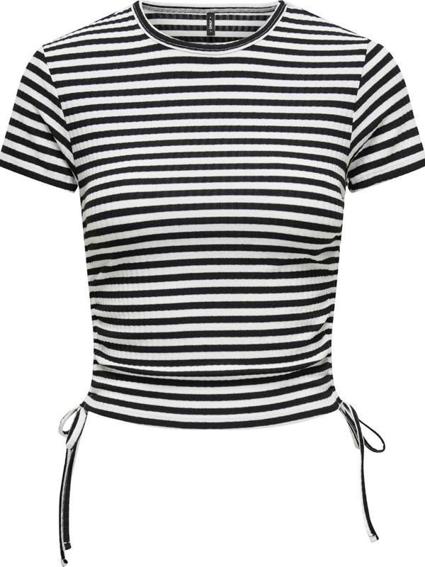 ONLY ONLWENDY S/S RUCHING TOP JRS 15284982 SİYAH - Image 1