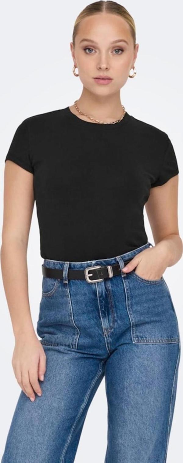 ONLELINA S/S O-NECK SHORT TOP JRS NOOS SİYAH - Image 1