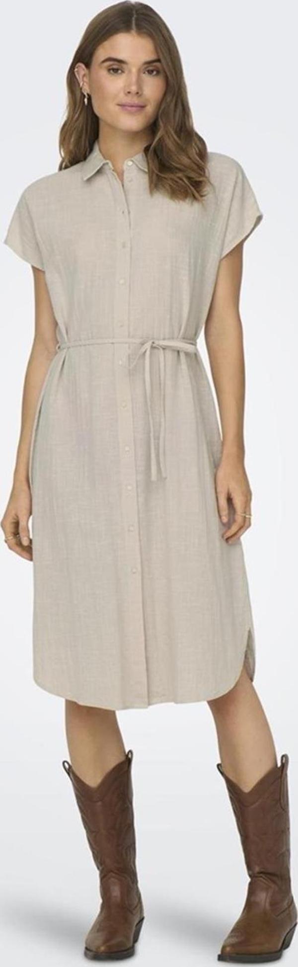 ONLY ONLTIZANA NERI COTTON S/S DRESS WVN NOOS 15320260 TAŞ - Image 1