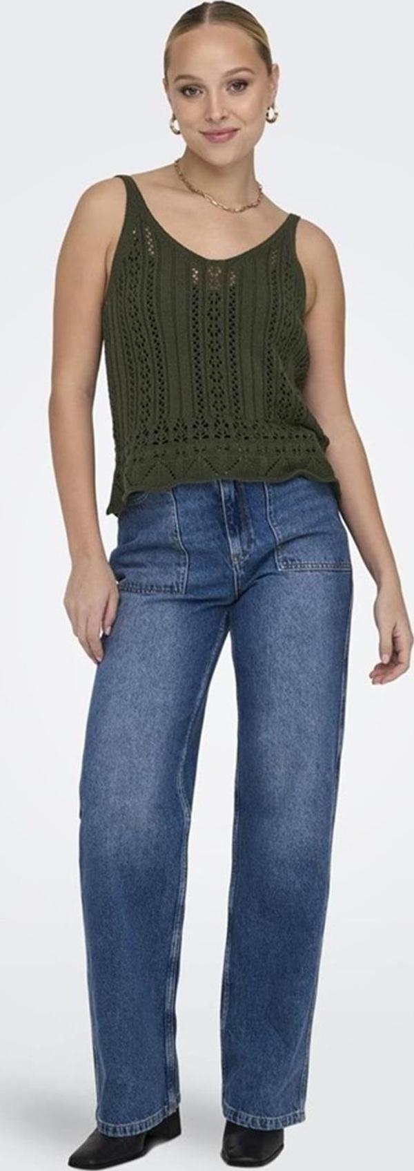 ONLY ONLLYZET LIFE S/L TOP KNT NOOS 15277573 HAKİ - Image 1