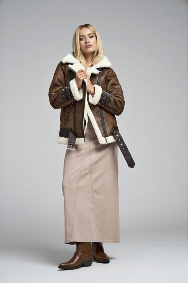 ONLOLYMPIA FAUX  BONDED BIKER CC OTW KAHVERENGİ 15322432 - Image 1