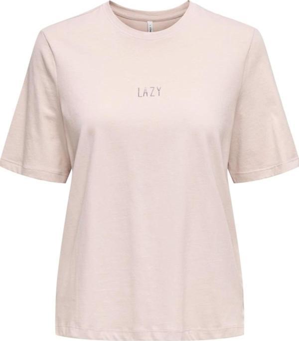 ONLMOODY LIFE S/S WORD TOP BOX JRS PUDRA - Image 1