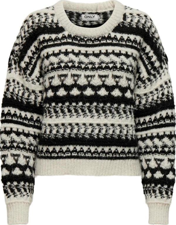 ONLALAIA LIFE LS O-NECK PRM KNT BEYAZ15327639 - Image 1