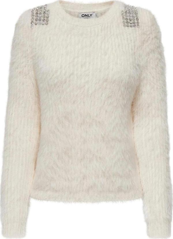 ONLSURI LS BLING O-NECK PRM CS KNT BEYAZ15340525 - Image 1