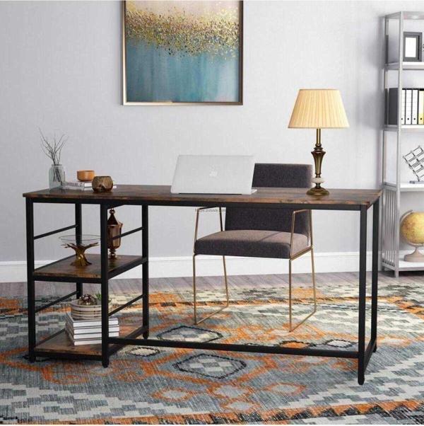 Zizuva Tasarım Raflı Modern Çalışma Masası - Image 1
