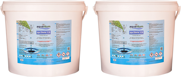 2 ADET Aquantum 10 Kg (20 KG)  %56 Aktif Granül Klor - %56 Chlorine Granular-ToptancıyızBiz - Image 1