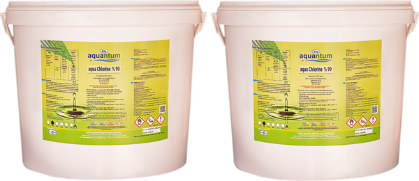2 ADET Aquantum 10 Kg (20 KG) %90 Aktif Granül Klor - %90 Chlorine Granular-ToptancıyızBiz - Image 1