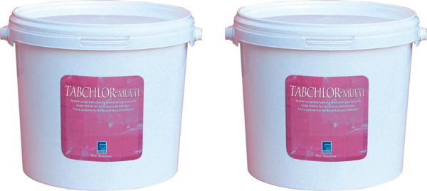 2 ADET Gemaş TABCHLOR MULTİ 10 KG (20 KG) %90 Tablet Klor - %90 Chlorine Multifunctional Tablets - Stabilize Triklor Tableti 200 gr-ToptancıyızBiz - Image 1