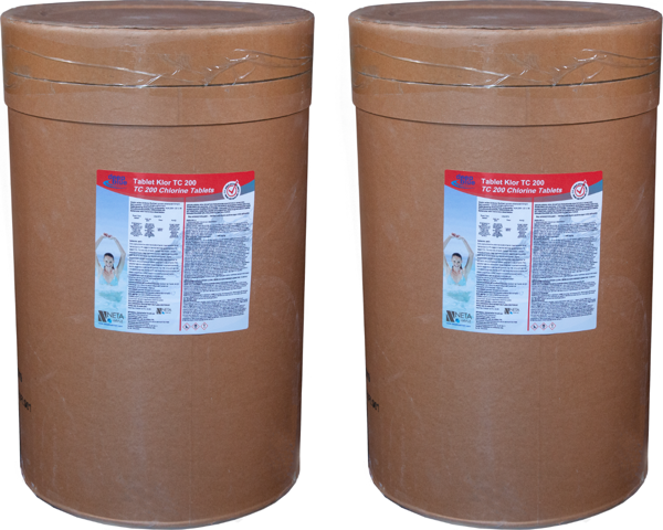 2 ADET Deep Blue 50 KG (100 Kg) Chlor Stabilize Triklor TABLET 200 gr %90 Klor - Chlorine Tablets-ToptancıyızBiz - Image 1