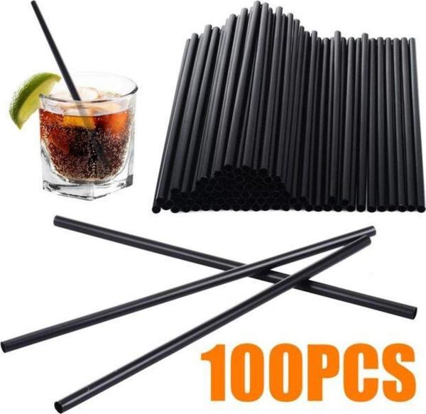 Yok Yok Ambalaj Körüksüz Pipet (Siyah) 100 Adet - Image 1