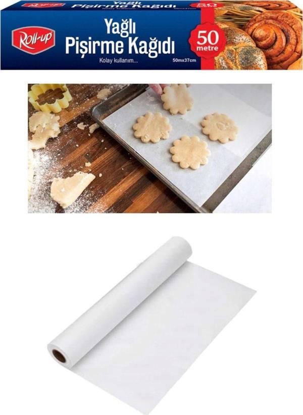 Roll-Up Yağlı Pişirme Kağıdı / Tepsi Altı Kağıdı / 50 Metre - Image 1