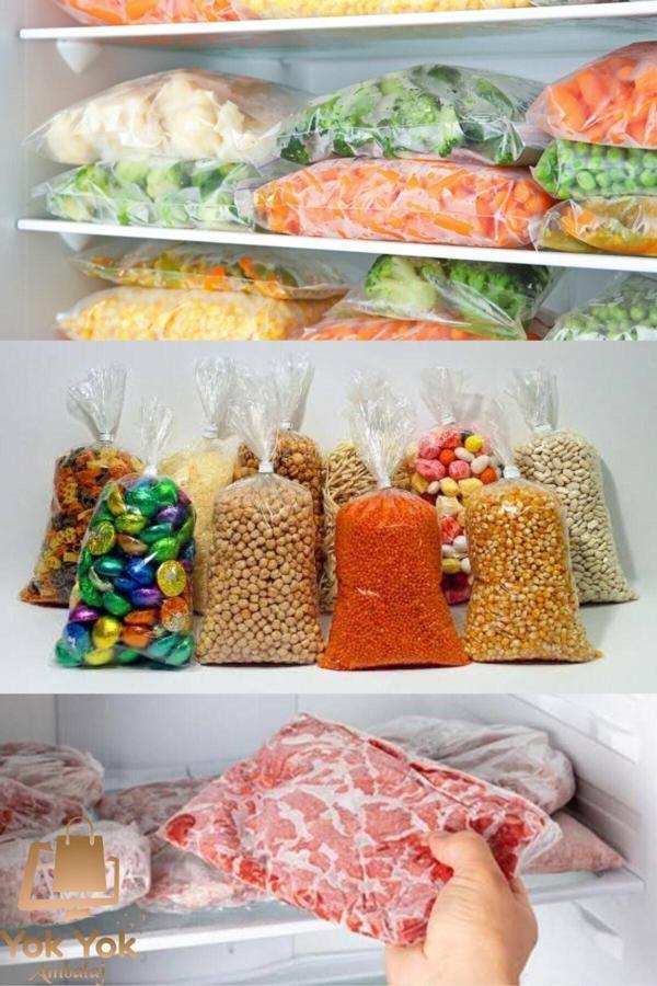 Yok Yok Ambalaj Naylon Torba 20X30Cm Birlik Şeffaf Şeker Bakliyat Bakkaliye Torbası/Dolap Poşeti Kalın (100 Adet) - Image 1
