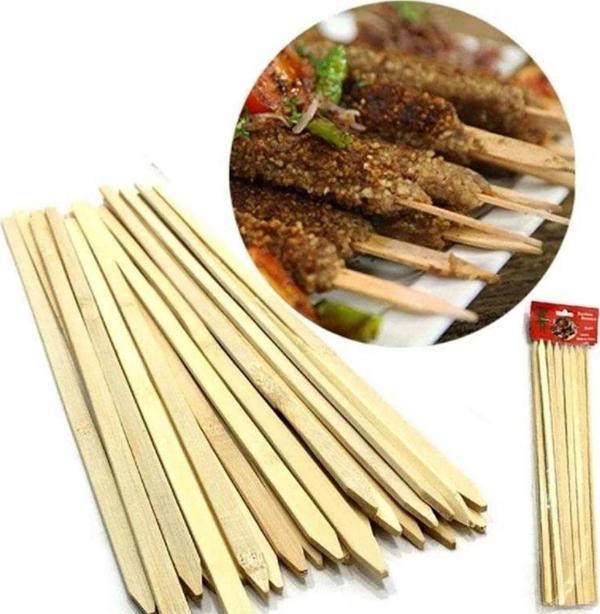 Yok Yok Ambalaj Adana Çöp Şiş Ahşap 100 Adet, Tek Kullanımlık Kebap Şişi - Image 1