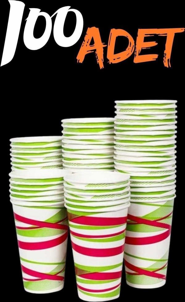 Yok Yok Ambalaj Karton Bardak 12Oz (Büyük) 100 Adet - Image 1