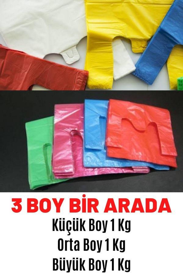 Yok Yok Ambalaj Renkli Poşet ( 3 Boy Bir Arada) - Image 1
