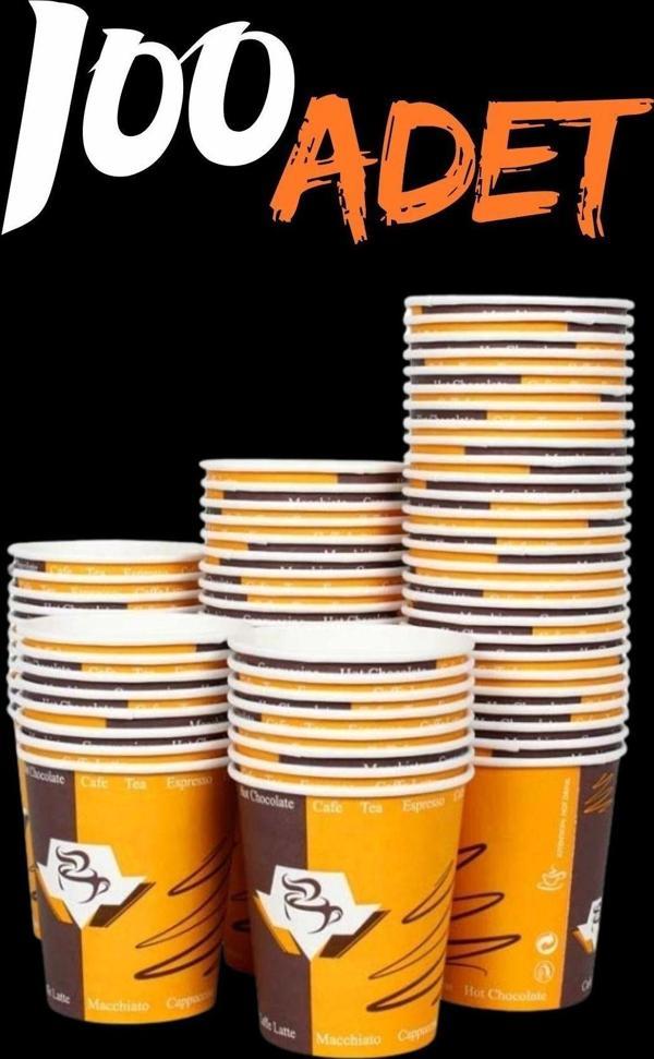 Yok Yok Ambalaj Karton Bardak 9 Oz (Büyük) 100 Adet - Image 1