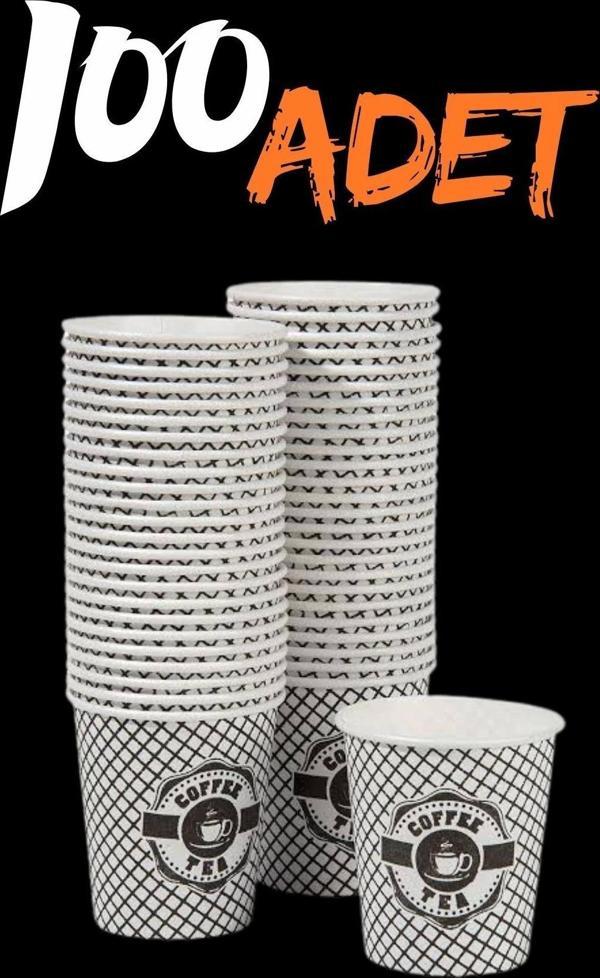 Yok Yok Ambalaj Karton Çay-Kahve Bardağı (6.5Oz) 100 Adet - Image 1