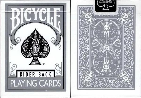 Bicycle Standart Index Gri Gümüş Rider Back Oyun Kağıdı Kartı iskambil Kartları Destesi - Image 1
