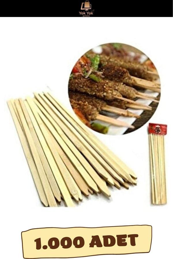 Yok Yok Ambalaj Tek Kullanımlık Ahşap Adana / Kebap Çöp Şiş - Image 1