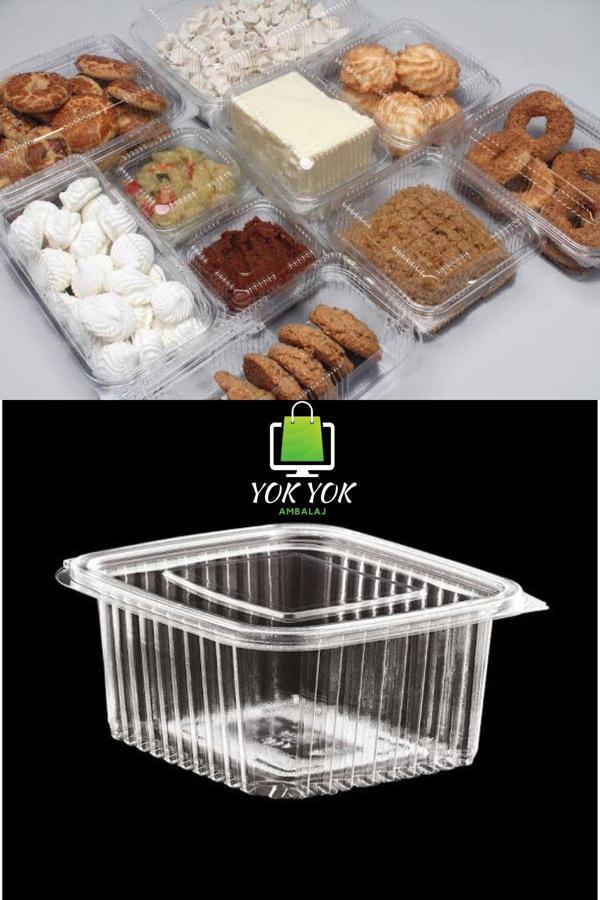 Yok Yok Ambalaj Plastik Sızdırmaz Kapaklı Kap 375 Gr Cc 100 Adet - Image 1