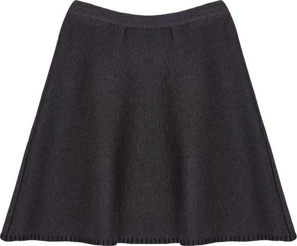 Moda Regular Düz Desen Günlük Mini Boy Mini Pamuklu Triko Etek - Image 1