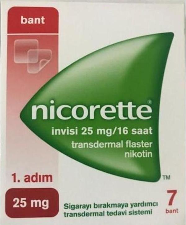 Nicorette Invisi Nikotin Bandı 1.Adım 25mg 7 Bant - Image 1