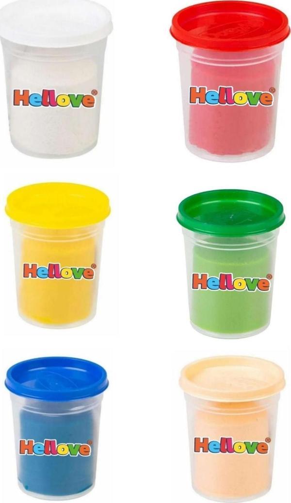 Kutulu Rengarenk Doğal Oyun Hamuru 6 Adet Oyun Hamuru Play Dough 6 x 100 Gram - Image 1