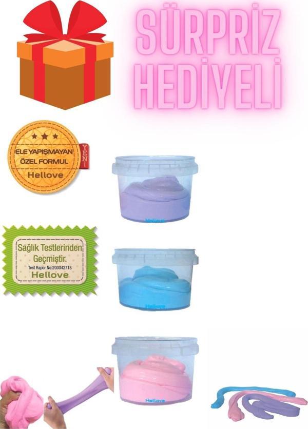 Sürpriz Hediyeli Ele Yapışmayan Slime 3 lü Slaym Pofuduk Sılaym Oyun Jeli - Image 1