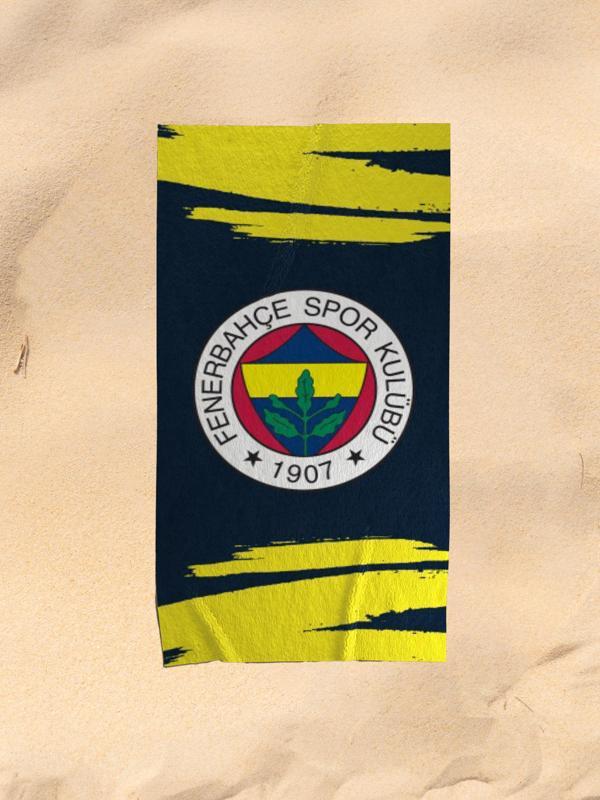 FENERBAHÇE LOGO PLAJ HAVLUSU SARı-LAC - Image 1