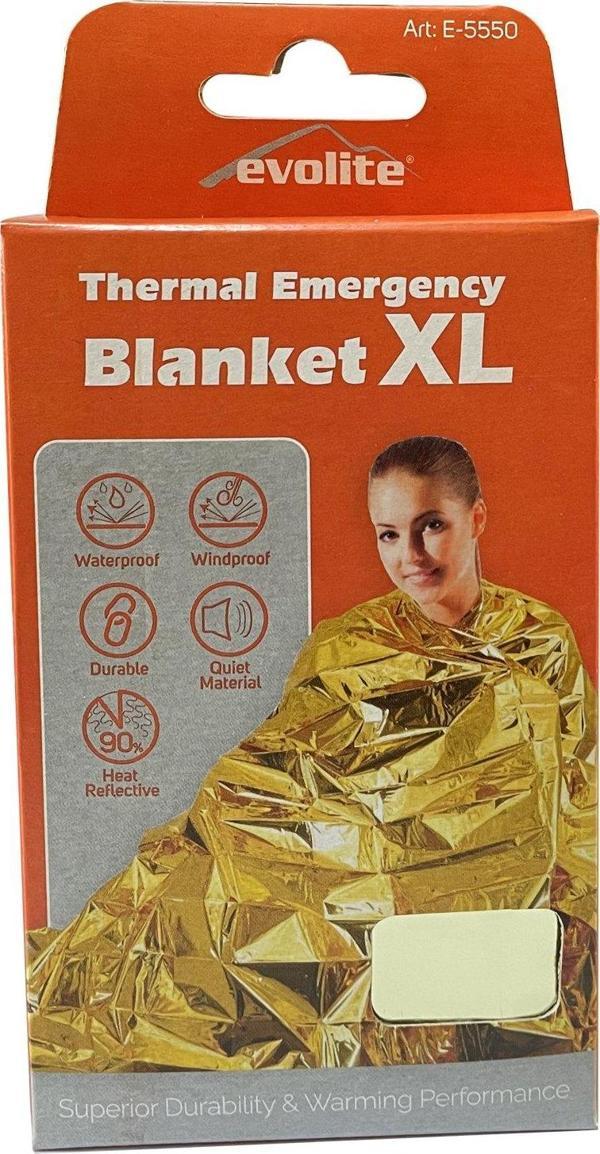 Evolite  Acil Durum Termal Battaniye XL - 160x210 cm. - Image 1