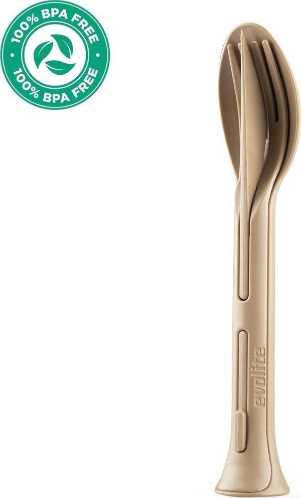 Evolite Combo 3 in 1 Çatal Kaşık Set (BEJ) - Image 1