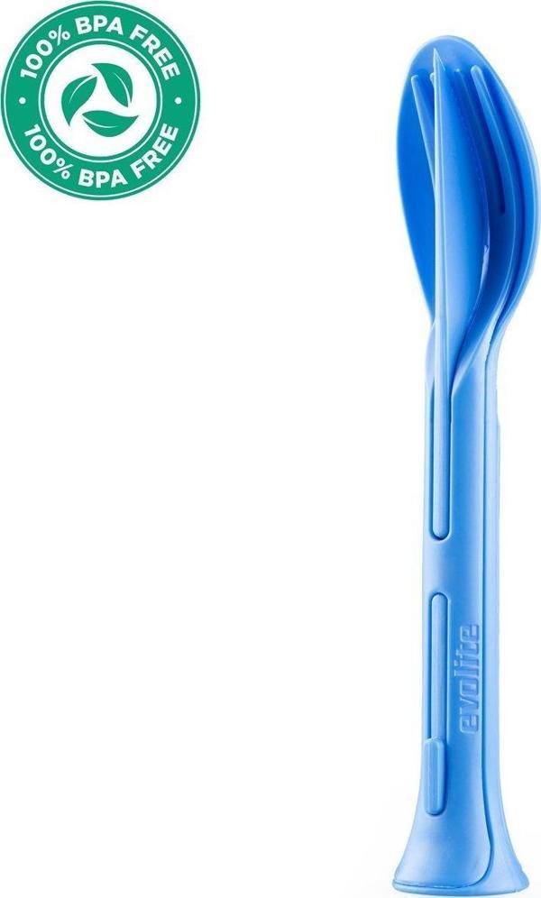 Evolite Combo 3 in 1 Çatal Kaşık Set (MAVİ) - Image 1
