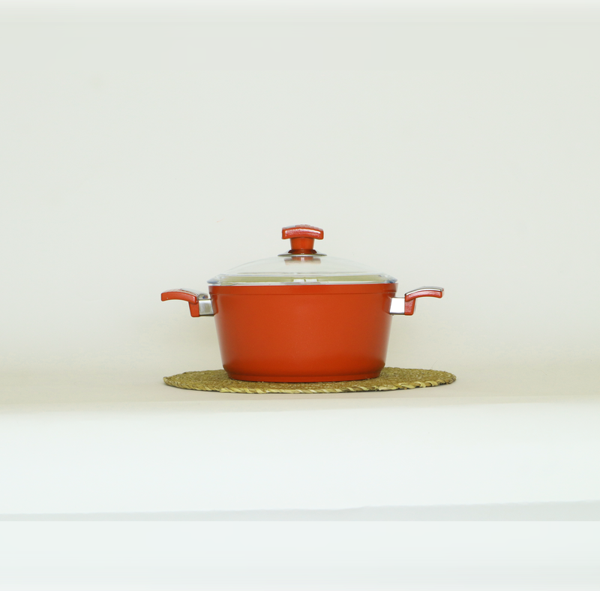 Bonera Seramik 22 Cm Derin Tencere Kırmızı - Image 1